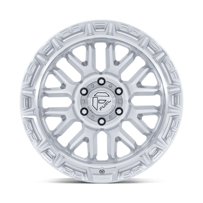 Fuel 1PC | FC890 RAIL | 17.0x9.00 | 5X127 | 1 | GLOSS SILVER W/ MACHINED FACE