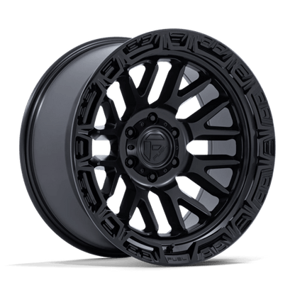Fuel 1PC | FC890 RAIL | 17.0x9.00 | 6X139.7 | 1 | MATTE BLACK W/ GLOSS BLACK LIP