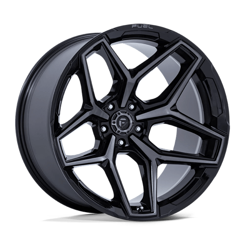 Fuel 1PC | FLUX | 17.0x9.00 | 5X127 | -12 | GLOSS BLACK BRUSH FC GRAY DDDT