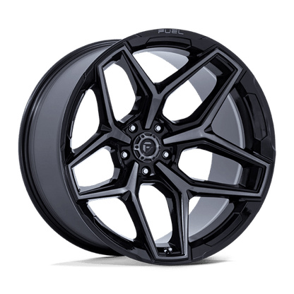 Fuel 1PC | FLUX | 17.0x9.00 | 5X127 | -12 | GLOSS BLACK BRUSH FC GRAY DDDT