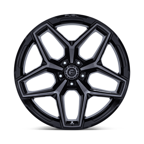 Fuel 1PC | FLUX | 17.0x9.00 | 5X127 | -12 | GLOSS BLACK BRUSH FC GRAY DDDT