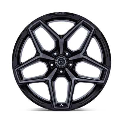 Fuel 1PC | FLUX | 17.0x9.00 | 5X127 | -12 | GLOSS BLACK BRUSH FC GRAY DDDT