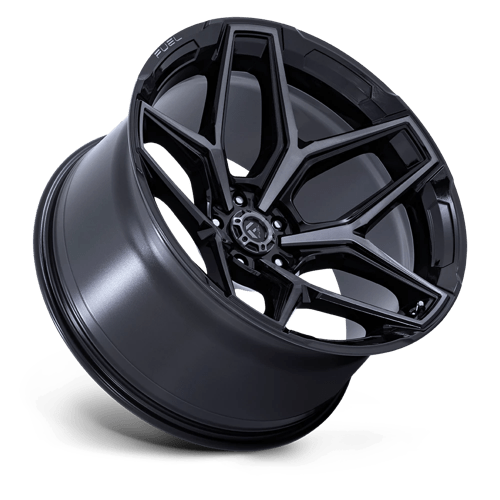 Fuel 1PC | FLUX | 17.0x9.00 | 5X127 | 1 | GLOSS BLACK BRUSH FC GRAY DDDT