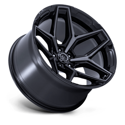 Fuel 1PC | FLUX | 17.0x9.00 | 5X127 | 1 | GLOSS BLACK BRUSH FC GRAY DDDT