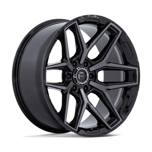 Fuel 1PC | FLUX | 18.0x9.00 | 6X114.3 | 20 | GLOSS BLACK BRUSH FC GRAY DDDT