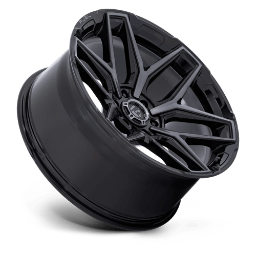 Fuel 1PC | FLUX | 22.0x10.00 | 6X139.7 | -18 | GLOSS BLACK BRUSH FC GRAY DDDT