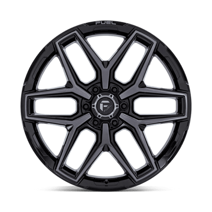 Fuel 1PC | FLUX | 18.0x9.00 | 6X139.7 | 30 | GLOSS BLACK BRUSH FC GRAY DDDT