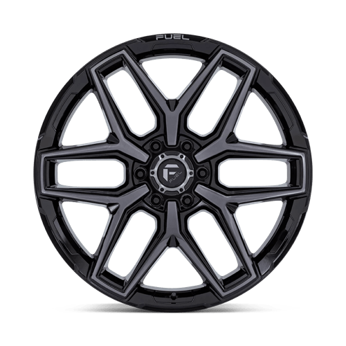 Fuel 1PC | FLUX | 18.0x9.00 | 6X114.3 | 20 | GLOSS BLACK BRUSH FC GRAY DDDT