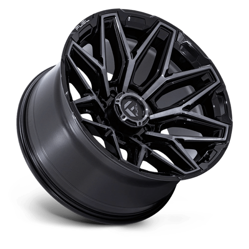 Fuel 1PC | FLUX | 20.0x10.00 | 8X165.1 | -18 | GLOSS BLACK BRUSH FC GRAY DDDT