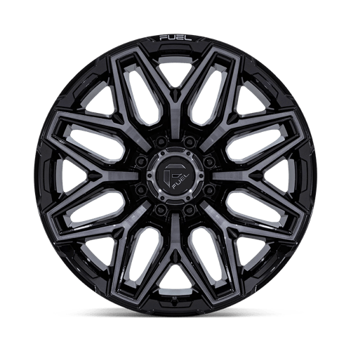 Fuel 1PC | FLUX | 20.0x10.00 | 8X165.1 | -18 | GLOSS BLACK BRUSH FC GRAY DDDT
