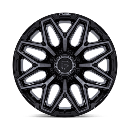 Fuel 1PC | FLUX | 20.0x10.00 | 8X165.1 | -18 | GLOSS BLACK BRUSH FC GRAY DDDT