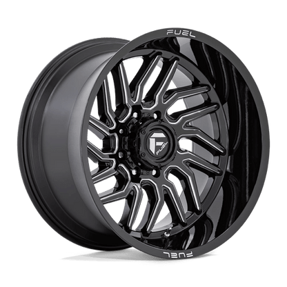 Fuel 1PC | D807 HURRICANE | 24.0x12.00 | 6X139.7 | -44 | GLOSS BLACK MILLED
