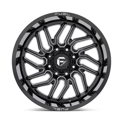 Fuel 1PC | D807 HURRICANE | 24.0x12.00 | 6X139.7 | -44 | GLOSS BLACK MILLED