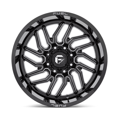 Fuel 1PC | D807 HURRICANE | 24.0x12.00 | 6X139.7 | -44 | GLOSS BLACK MILLED