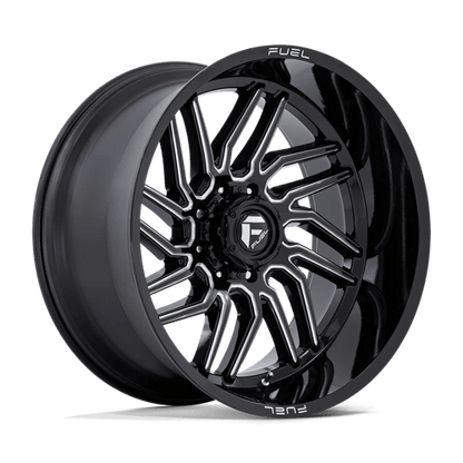 Fuel 1PC | D807 HURRICANE | 24.0x12.00 | 8X165.1 | -44 | GLOSS BLACK MILLED