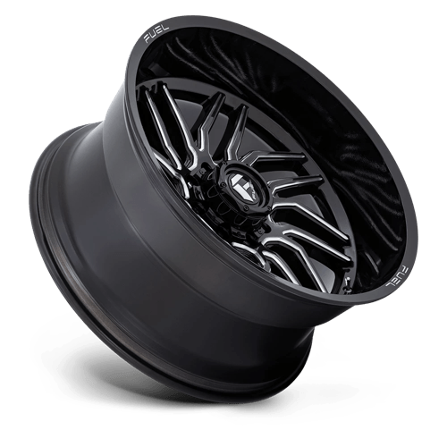 Fuel 1PC | D807 HURRICANE | 24.0x12.00 | 8X165.1 | -44 | GLOSS BLACK MILLED