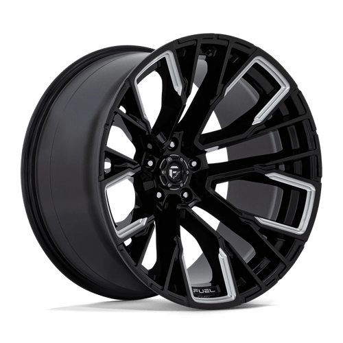 Fuel 1PC | D849 REBAR | 22.0x12.00 | 5X139.7 | -44 | GLOSS BLACK MILLED