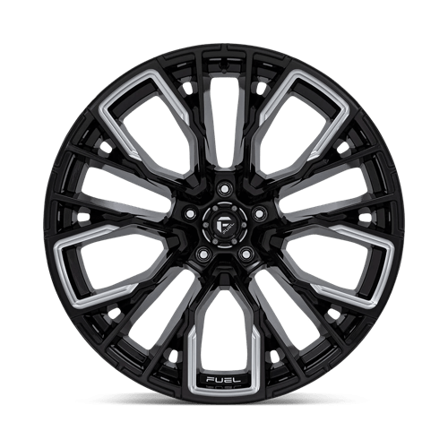 Fuel 1PC | D849 REBAR | 22.0x12.00 | 5X139.7 | -44 | GLOSS BLACK MILLED