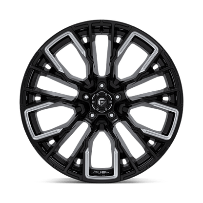 Fuel 1PC | D849 REBAR | 22.0x12.00 | 5X127 | -44 | GLOSS BLACK MILLED