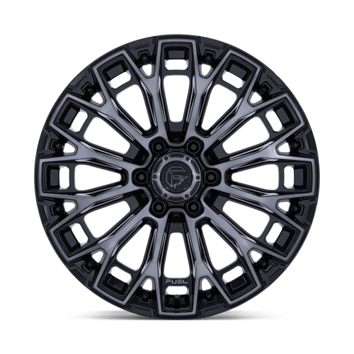 Fuel 1PC | FC882 TRAX | 20.0x10.00 | 6X139.7 | -18 | GLOSS BLACK MACHINED FACE DTCC