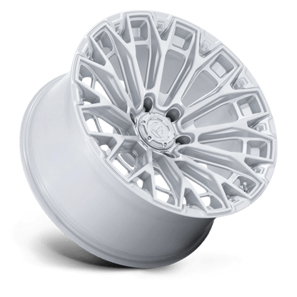 Fuel 1PC | FC882 TRAX | 20.0x10.00 | 8X165.1 | -18 | GLOSS SILVER W/ MACHINED FACE