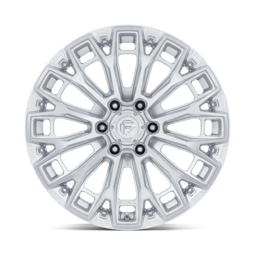 Fuel 1PC | FC882 TRAX | 20.0x9.00 | 6X139.7 | 1 | GLOSS SILVER W/ MACHINED FACE