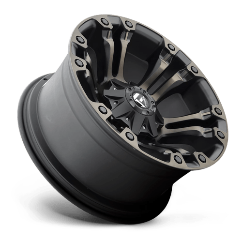 Fuel 1PC | D569 VAPOR | 17.0x9.00 | 5X139.7/5X150 | 1 | MATTE BLACK DOUBLE DARK TINT