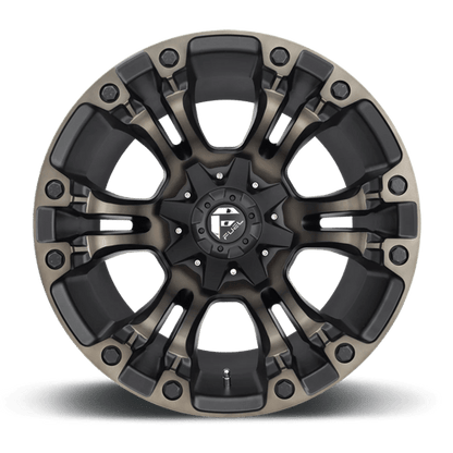 Fuel 1PC | D569 VAPOR | 17.0x10.00 | 6X135/6X139.7 | -18 | MATTE BLACK DOUBLE DARK TINT