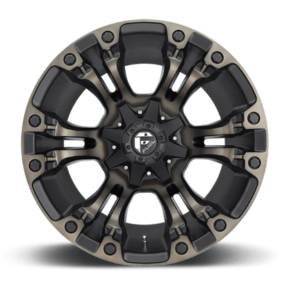 Fuel 1PC | D569 VAPOR | 20.0x12.00 | 6X135/6X139.7 | -44 | MATTE BLACK DOUBLE DARK TINT
