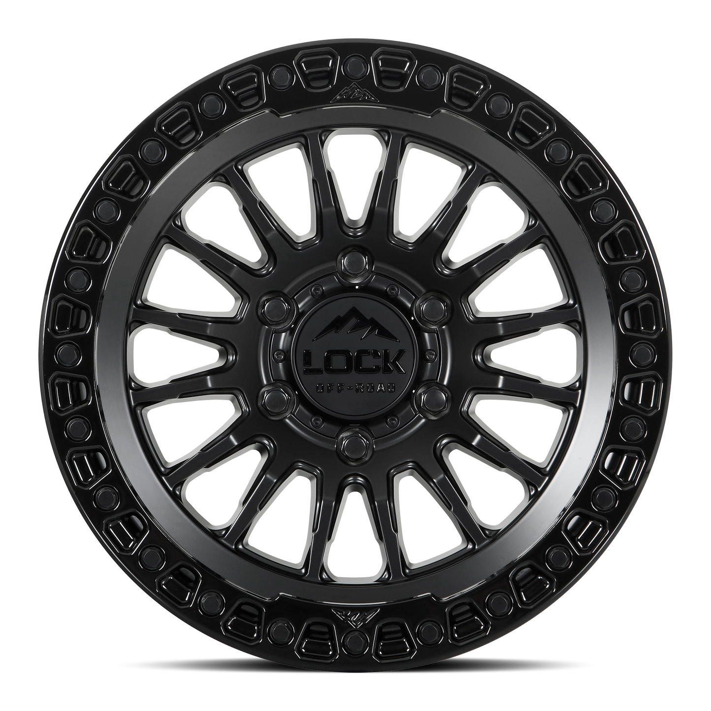 GRIT | 17X9 | 6X135 | -12 | MATTE BLACK W GLOSS BLACK RING | GRIT-7963GB12N