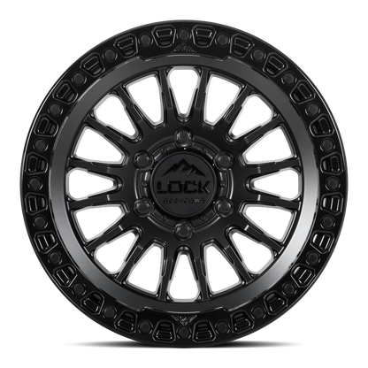 GRIT | 17X9 | 6X135 | -12 | MATTE BLACK W GLOSS BLACK RING | GRIT-7963GB12N