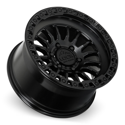 GRIT | 17X9 | 6X135 | -12 | MATTE BLACK W GLOSS BLACK RING | GRIT-7963GB12N