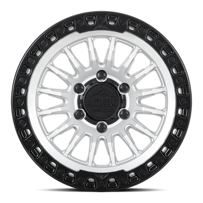 GRIT | 17X9 | 5X127 | -12 | MATTE SILVER W MATTE BLACK RING | GRIT-7957MSMBR12N