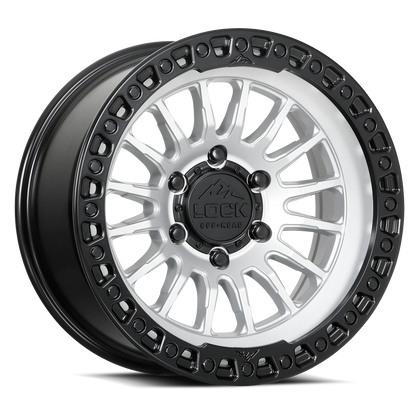 GRIT | 17X9 | 5X127 | +1 | MATTE SILVER W MATTE BLACK RING | GRIT-7957MSMBR