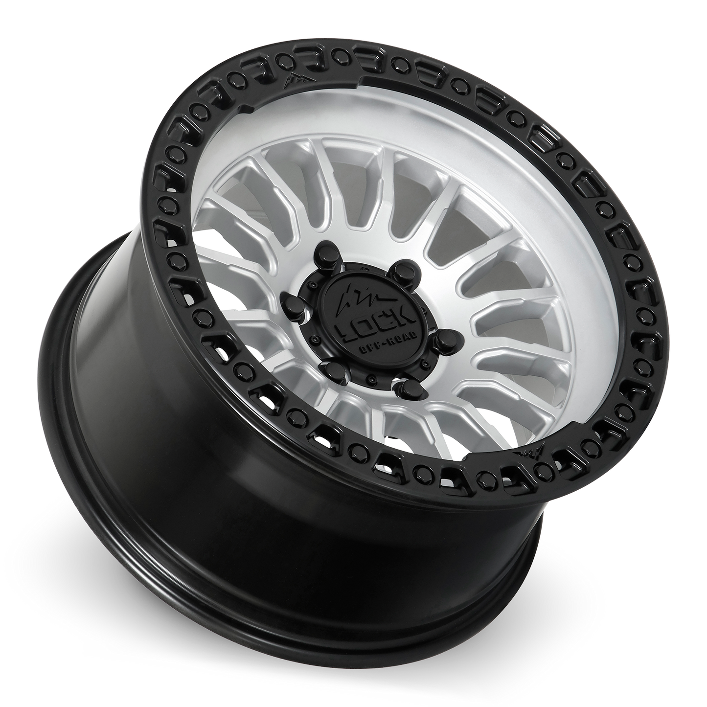 GRIT | 17X9 | 5X127 | -12 | MATTE SILVER W MATTE BLACK RING | GRIT-7957MSMBR12N