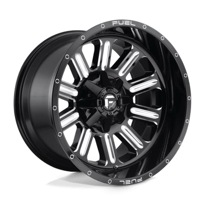 Fuel 1PC | D620 HARDLINE | 17.0x9.00 | 8X180 | 1 | GLOSS BLACK MILLED