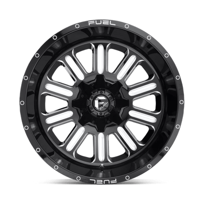 Fuel 1PC | D620 HARDLINE | 17.0x9.00 | 8X170 | 1 | GLOSS BLACK MILLED