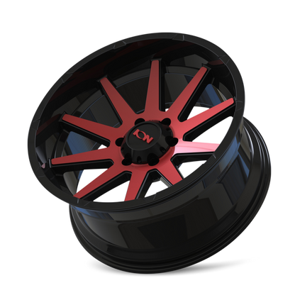 ION 143 GLOSS BLACK RED MACHINED | 20x9 | 8-165.1 | mm | 143-2981BTR