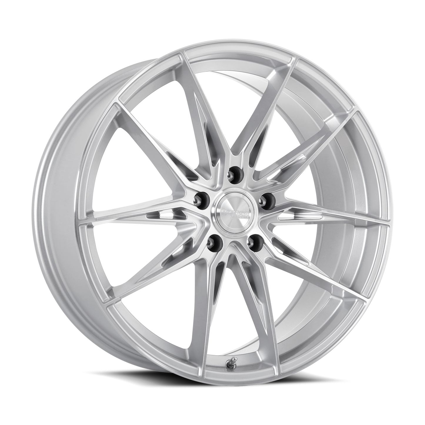 KATANA RACING KR10 Glossy Silver Machine Face | 20x8.5 | 5x100 | +40mm | KR10-208550GSF