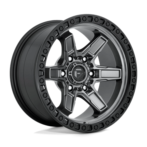 Fuel 1PC | D698 KICKER | 17.0x9.00 | 5X127 | 1 | MATTE GUNMETAL BLACK BEAD RING