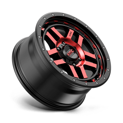 KMC | KM540 RECON | 17.0x8.50 | 6X139.7 | 18 | GLOSS BLACK MACH W/ RED TINT