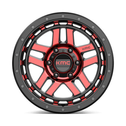 KMC | KM540 RECON | 17.0x8.50 | 6X139.7 | 18 | GLOSS BLACK MACH W/ RED TINT