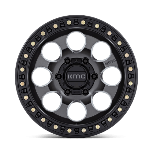 KMC | KM550 RIOT SBL | 17.0x8.50 | 6X139.7 | 10 | ANTHRACITE W/ SATIN BLACK LIP