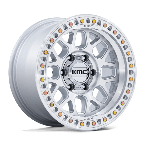 KMC | KM549 GRS | 17.0x8.50 | 8X180 | 0 | GLOSS SILVER W/ MACHINED FACE