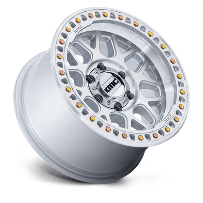 KMC | KM549 GRS | 18.0x9.00 | 8X165.1 | -12 | GLOSS SILVER W/ MACHINED FACE