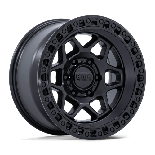 KMC | KM553 TORX | 17.0x9.00 | 6X135 | -12 | MATTE BLACK W/ GLOSS BLACK LIP
