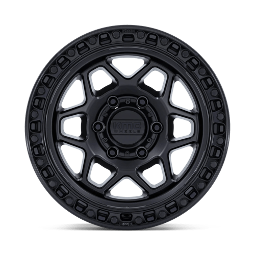 KMC | KM553 TORX | 17.0x8.50 | 6X114.3 | 25 | MATTE BLACK W/ GLOSS BLACK LIP