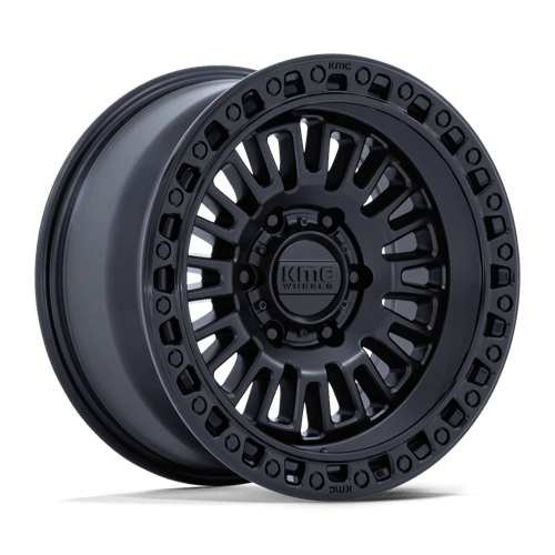 KMC | KM554 AZTEC | 17.0x8.50 | 6X139.7 | 0 | MATTE BLACK W/ GLOSS BLACK LIP