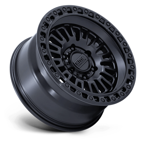 KMC | KM554 AZTEC | 17.0x8.50 | 6X114.3 | 0 | MATTE BLACK W/ GLOSS BLACK LIP
