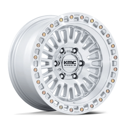 KMC | KM554 AZTEC | 17.0x8.50 | 6X114.3 | 0 | GLOSS SILVER W/ MACHINED FACE
